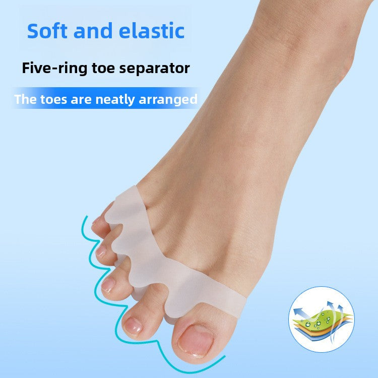 Five Hole Toe Separator Corrector for Hallux Valgus